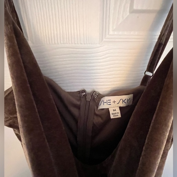 She & Sky Velvet Midi Dress - Picture 8 of 10